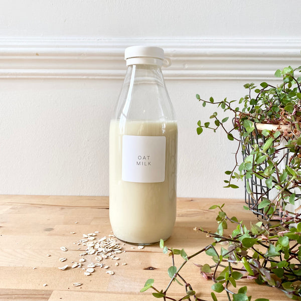 Refillable Milk Clear Glass Kitchen Bottle
