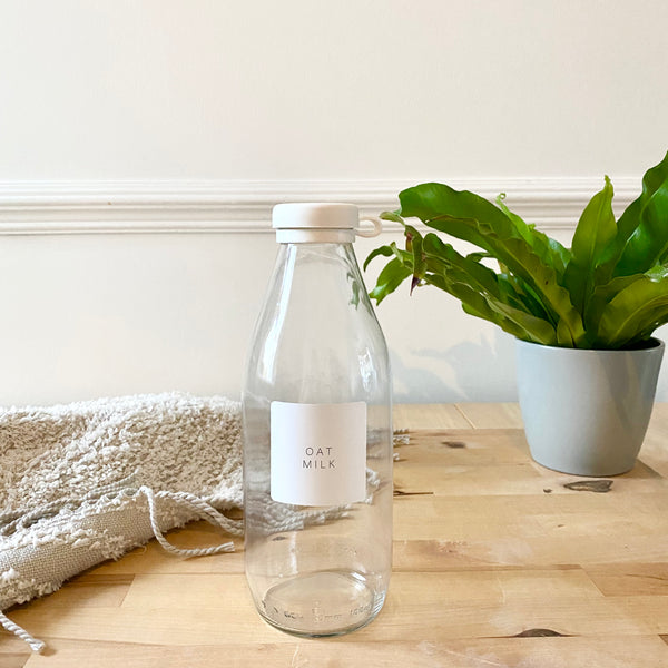 Refillable Milk Clear Glass Kitchen Bottle Kitchen Pantry