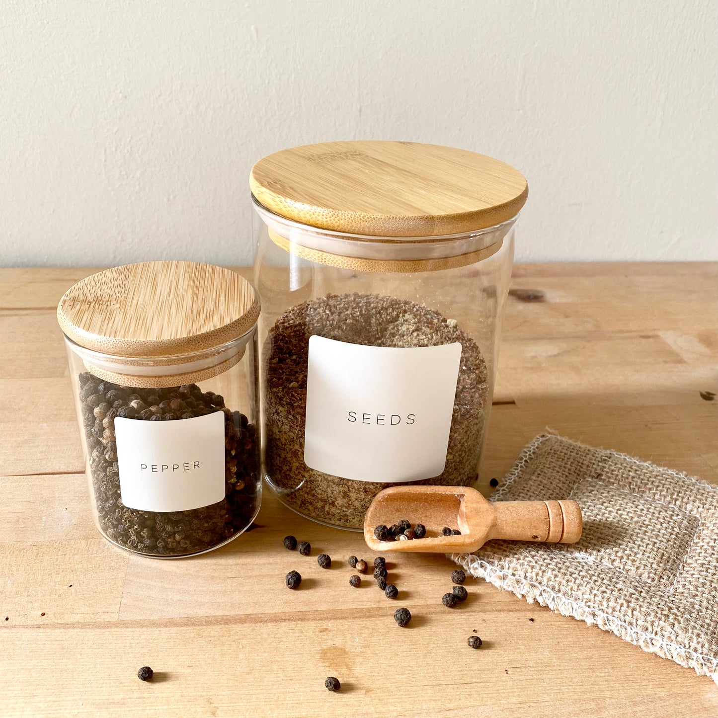 Mini Wooden Scoops for Pantry Jars
