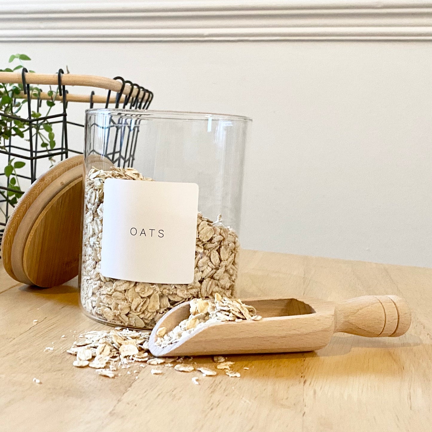 Large Wooden Scoop for Pantry Jars