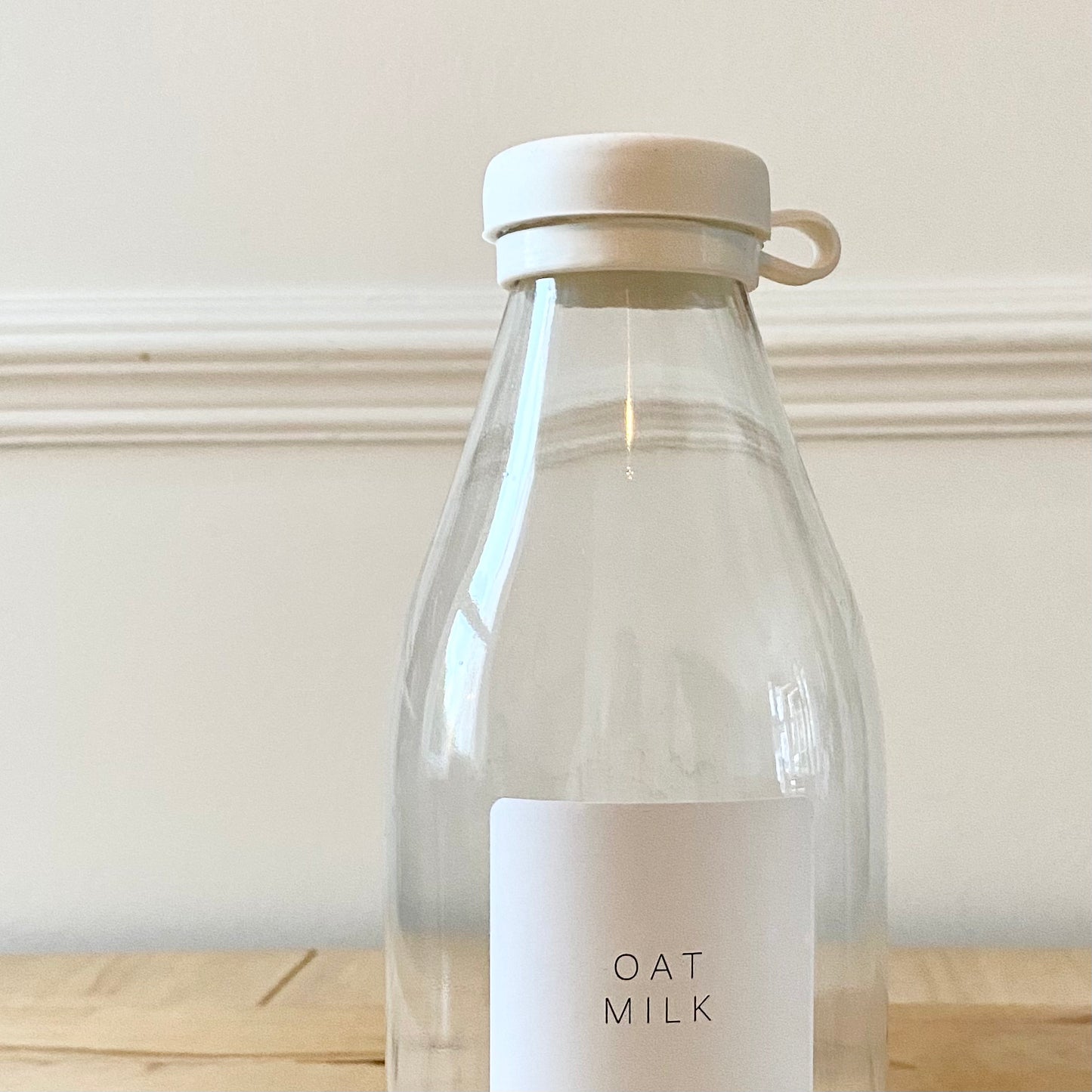 Refillable Milk Clear Glass Kitchen Bottle