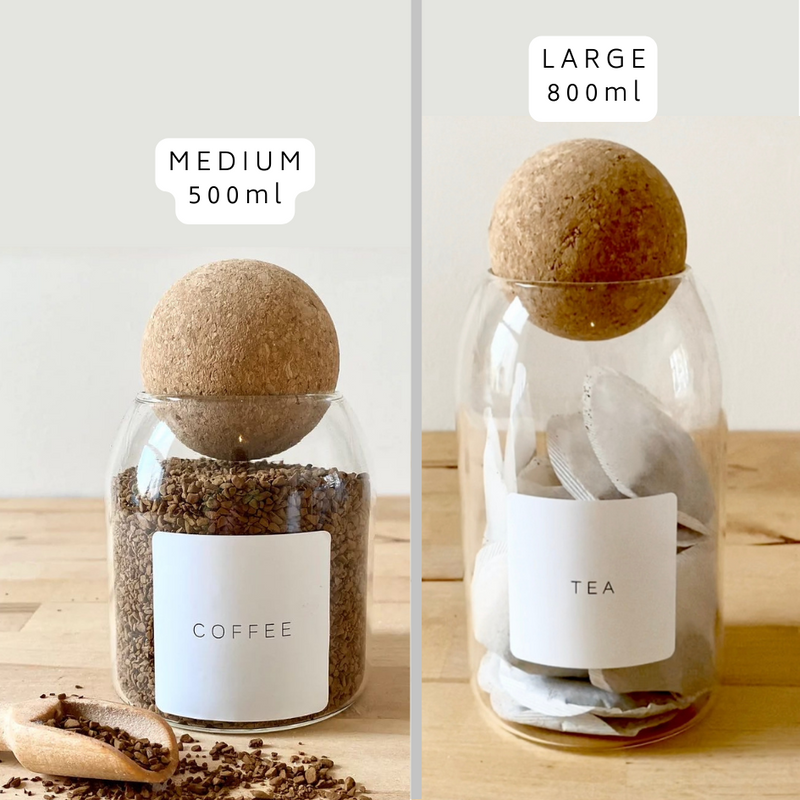 Glass tea 2024 and coffee canisters