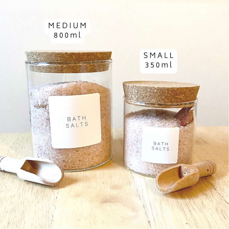 Bath Salts Jar Cork Lid with Mini Scoop
